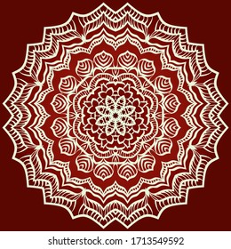 Decorative mandala flower ornament. pattern. vector. Tribal Ethnic Arabic, Indian, motif. for fashion design, wallpaper, invitation