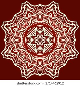Decorative mandala flower ornament. pattern. vector. Tribal Ethnic Arabic, Indian, motif. for fashion design, wallpaper, invitation