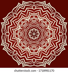 Decorative mandala flower ornament. pattern. vector. Tribal Ethnic Arabic, Indian, motif. for fashion design, wallpaper, invitation