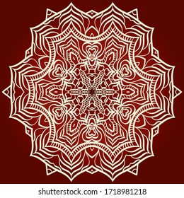 Decorative mandala flower ornament. pattern. vector. Tribal Ethnic Arabic, Indian, motif. for fashion design, wallpaper, invitation