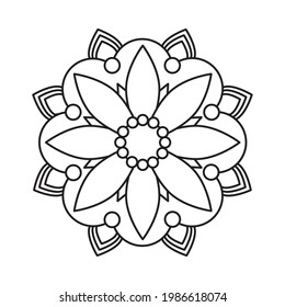 icono decorativo de mandala en el fondo