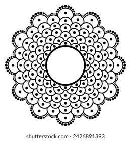 Icono de mandala decorativo para su diseño, ilustración de arte vectorial 