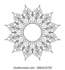 Dekorative mandalische Illustration eines Kreises
