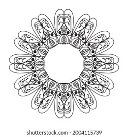 Decorative mandala illustration of a circle