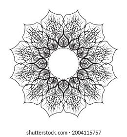 Dekorative mandalische Illustration eines Kreises