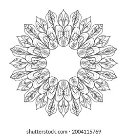 Decorative mandala illustration of a circle
