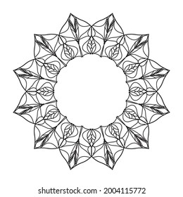 Decorative mandala illustration of a circle