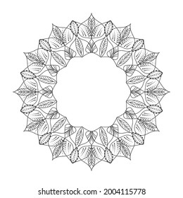 Ilustración decorativa de mandala de un círculo