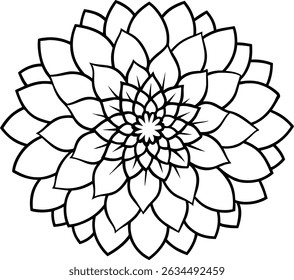 Decorative mandala illustration for diverse creative projects like graphic design, textile prints, social media, websites and advertising. Isolated on white.