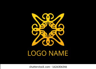 decorative mandala logo design for health, spa, fashion, boutique, flower shop, interior, business company. Geometric jewelry luxury emblem.