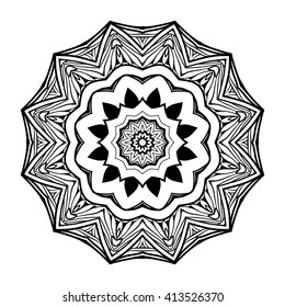 Decorative mandala. Outline drawing.