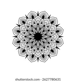 Página de mandala decorativa página de libro para colorear de diseño de enredo zen para adultos Ilustración vectorial