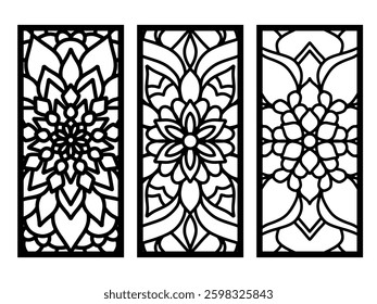 Decorative mandala panel art laser cut