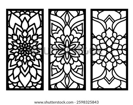 Decorative mandala panel art laser cut