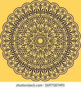 Decorative Mandala Pattern Art | Abstract Floral Geometry Ornament | Sacred Boho Symmetry Vector | Spiritual Decorative Artwork for Meditation and Interior Design