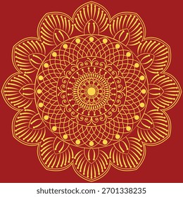 Decorative Mandala Pattern Art | Abstract Floral Geometry Ornament | Sacred Boho Symmetry Vector | Spiritual Decorative Artwork for Meditation and Interior Design