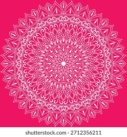 Arte de patrón de mandala decorativo | Ornamento Abstractas de geometría floral | Vector de simetría boho sagrado | Obra de arte decorativa espiritual para meditación y diseño de interiores