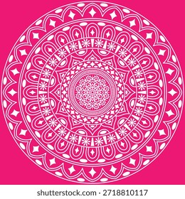 Decorative Mandala Pattern Art | Abstract Floral Geometry Ornament | Sacred Boho Symmetry Vector | Spiritual Decorative Artwork for Meditation and Interior Design