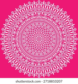 Decorative Mandala Pattern Art | Abstract Floral Geometry Ornament | Sacred Boho Symmetry Vector | Spiritual Decorative Artwork for Meditation and Interior Design