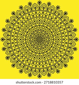 Decorative Mandala Pattern Art | Abstract Floral Geometry Ornament | Sacred Boho Symmetry Vector | Spiritual Decorative Artwork for Meditation and Interior Design