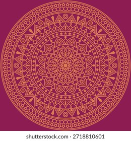 Decorative Mandala Pattern Art | Abstract Floral Geometry Ornament | Sacred Boho Symmetry Vector | Spiritual Decorative Artwork for Meditation and Interior Design