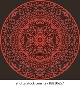 Decorative Mandala Pattern Art | Abstract Floral Geometry Ornament | Sacred Boho Symmetry Vector | Spiritual Decorative Artwork for Meditation and Interior Design
