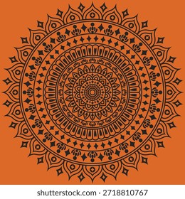 Decorative Mandala Pattern Art | Abstract Floral Geometry Ornament | Sacred Boho Symmetry Vector | Spiritual Decorative Artwork for Meditation and Interior Design