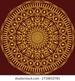 Decorative Mandala Pattern Art | Abstract Floral Geometry Ornament | Sacred Boho Symmetry Vector | Spiritual Decorative Artwork for Meditation and Interior Design