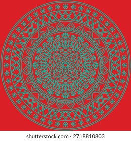 Decorative Mandala Pattern Art | Abstract Floral Geometry Ornament | Sacred Boho Symmetry Vector | Spiritual Decorative Artwork for Meditation and Interior Design
