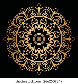 Decorative Mandala Pattern Clipart With Islamic Motifs	
