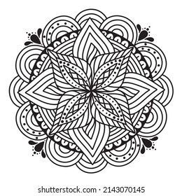 Decorative Mandala pattern for Coloring book