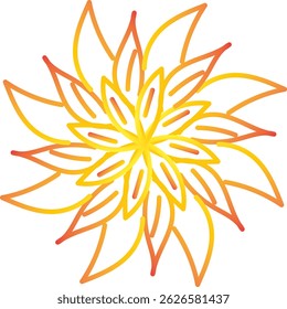 Dekoratives Mandalamuster für Meditation, Wandkunst oder Druck.
