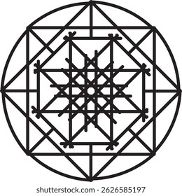 Decorative mandala pattern for meditation, wall art, or print.