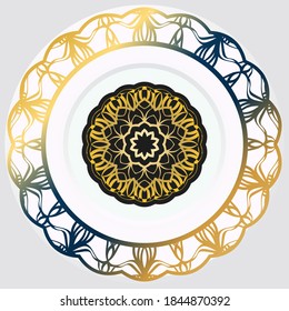 Patrón decorativo de mandala. Ilustración de vectores para el diseño