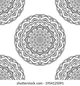 Plantilla de diseño de vector de mandala decorativa