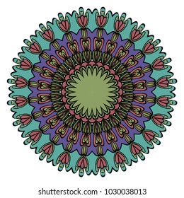 Decorative Mandala. vector illustration. For fashion, print, sticker, icon