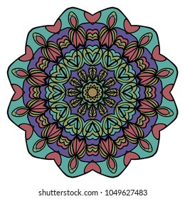 Decorative Mandala. vector illustration. For fashion, print, sticker, icon