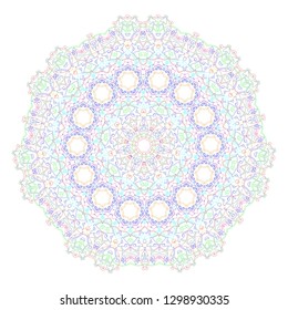 Decorative mandala. Vector illustration. Good for coloring book for adult and older children Coloring page Outline drawing.