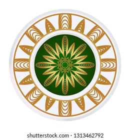 Decorative Mandala. Vector Illustration. Isolated. Tribal Ethnic Ornament With Mandala. Anti-Stress Therapy Pattern. Indian, Moroccan, Mystic, Ottoman Motifs.