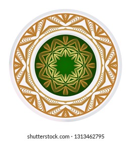 Decorative Mandala. Vector Illustration. Isolated. Tribal Ethnic Ornament With Mandala. Anti-Stress Therapy Pattern. Indian, Moroccan, Mystic, Ottoman Motifs.
