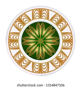 Decorative Mandala. Vector Illustration. Isolated. Tribal Ethnic Ornament With Mandala. Anti-Stress Therapy Pattern. Indian, Moroccan, Mystic, Ottoman Motifs.