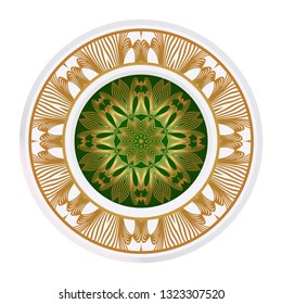 Decorative Mandala. Vector Illustration. Isolated. Tribal Ethnic Ornament With Mandala. Anti-Stress Therapy Pattern. Indian, Moroccan, Mystic, Ottoman Motifs.