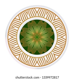 Decorative Mandala. Vector Illustration. Isolated. Tribal Ethnic Ornament With Mandala. Anti-Stress Therapy Pattern. Indian, Moroccan, Mystic, Ottoman Motifs.