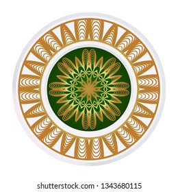 Decorative Mandala. Vector Illustration. Isolated. Tribal Ethnic Ornament With Mandala. Anti-Stress Therapy Pattern. Indian, Moroccan, Mystic, Ottoman Motifs.