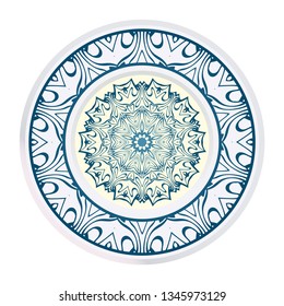 Decorative Mandala. Vector Illustration. Isolated. Tribal Ethnic Ornament With Mandala. Anti-Stress Therapy Pattern. Indian, Moroccan, Mystic, Ottoman Motifs