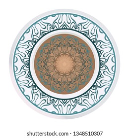 Decorative Mandala. Vector Illustration. Isolated. Tribal Ethnic Ornament With Mandala. Anti-Stress Therapy Pattern. Indian, Moroccan, Mystic, Ottoman Motifs