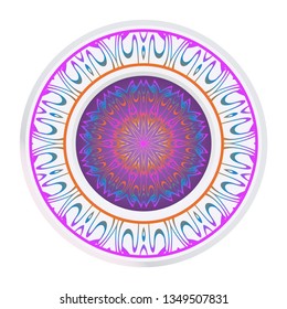 Decorative Mandala. Vector Illustration. Isolated. Tribal Ethnic Ornament With Mandala. Anti-Stress Therapy Pattern. Indian, Moroccan, Mystic, Ottoman Motifs