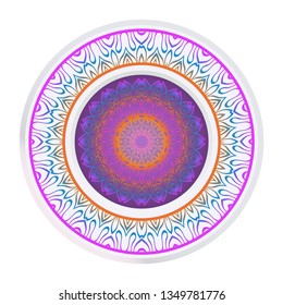Decorative Mandala. Vector Illustration. Isolated. Tribal Ethnic Ornament With Mandala. Anti-Stress Therapy Pattern. Indian, Moroccan, Mystic, Ottoman Motifs
