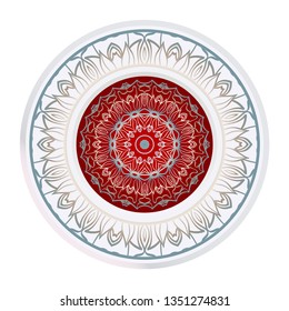 Decorative Mandala. Vector Illustration. Isolated. Tribal Ethnic Ornament With Mandala. Anti-Stress Therapy Pattern. Indian, Moroccan, Mystic, Ottoman Motifs