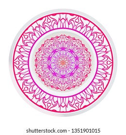 Decorative Mandala. Vector Illustration. Isolated. Tribal Ethnic Ornament With Mandala. Anti-Stress Therapy Pattern. Indian, Moroccan, Mystic, Ottoman Motifs